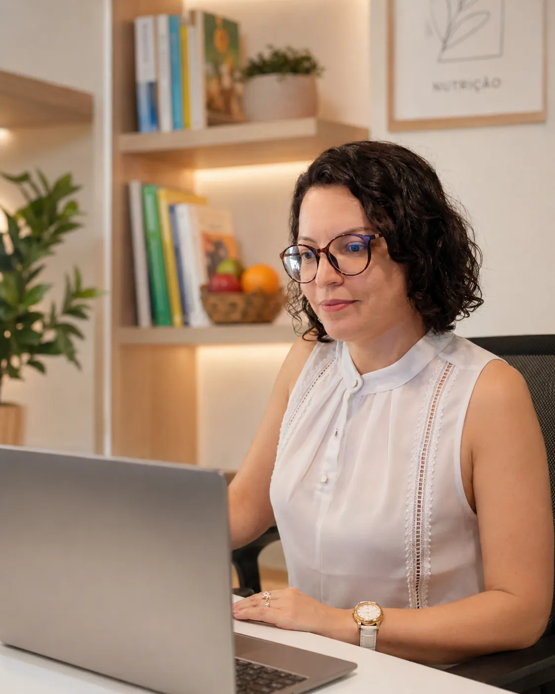Dra. Angélica Ribeiro e Silva em consulta online de nutrição infantil